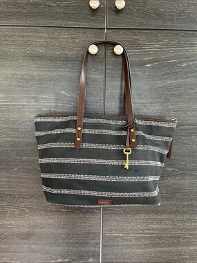 Fossil Heart Print Tote